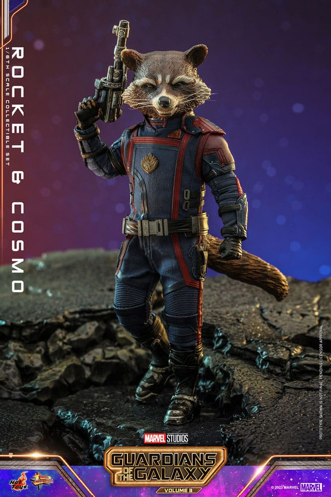 Guardians of the Galaxy Vol. 3 Movie Masterpiece Actionfigur 1/6 Rocket & Cosmo 16 cm Hot Toys