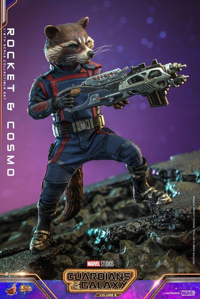 Guardians of the Galaxy Vol. 3 Movie Masterpiece Actionfigur 1/6 Rocket & Cosmo 16 cm Hot Toys