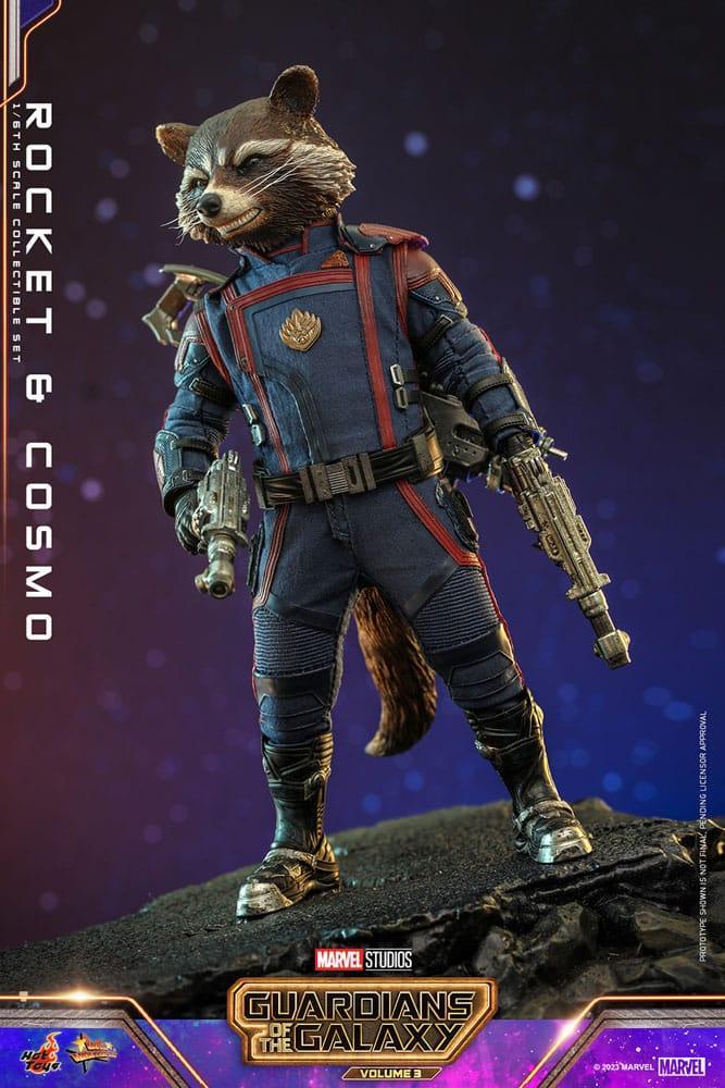 Guardians of the Galaxy Vol. 3 Movie Masterpiece Actionfigur 1/6 Rocket & Cosmo 16 cm Hot Toys