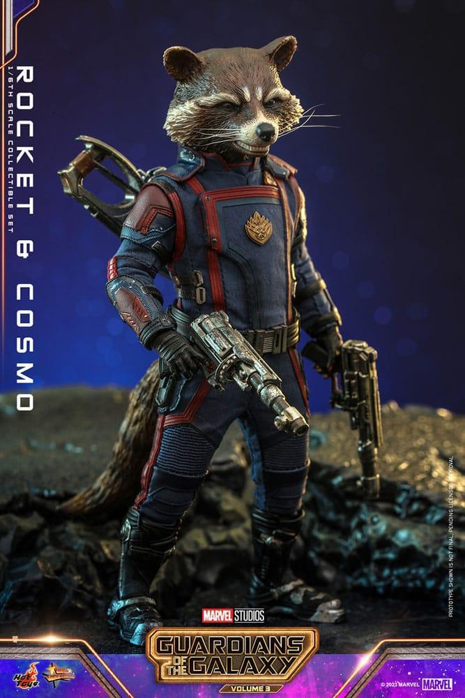 Guardians of the Galaxy Vol. 3 Movie Masterpiece Actionfigur 1/6 Rocket & Cosmo 16 cm Hot Toys