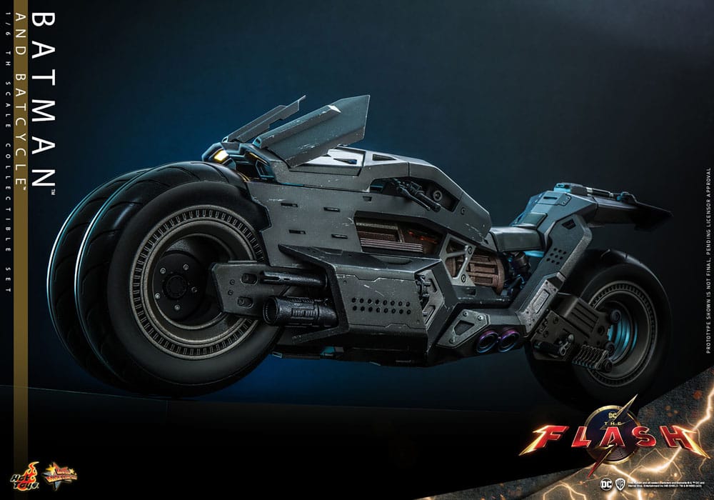 The Flash Film Mästverk Actionfigur med Fordon 1/6 Batman & Batcycle Set 30 cm Hot Toys