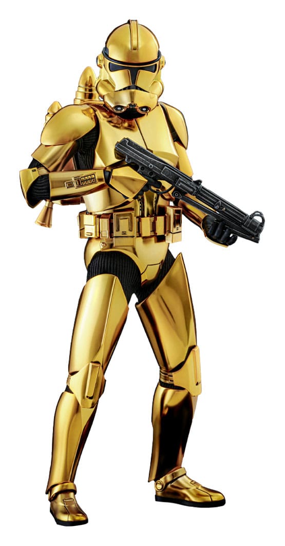 Star Wars Actionfigur 1/6 Clone Trooper (Guld Chrome Version) Hot Toys