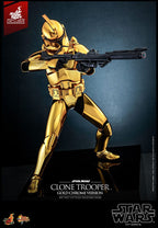 Star Wars Actionfigur 1/6 Clone Trooper (Guld Chrome Version) Hot Toys