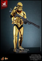 Star Wars Actionfigur 1/6 Clone Trooper (Guld Chrome Version) Hot Toys