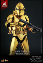 Star Wars Actionfigur 1/6 Clone Trooper (Guld Chrome Version) Hot Toys