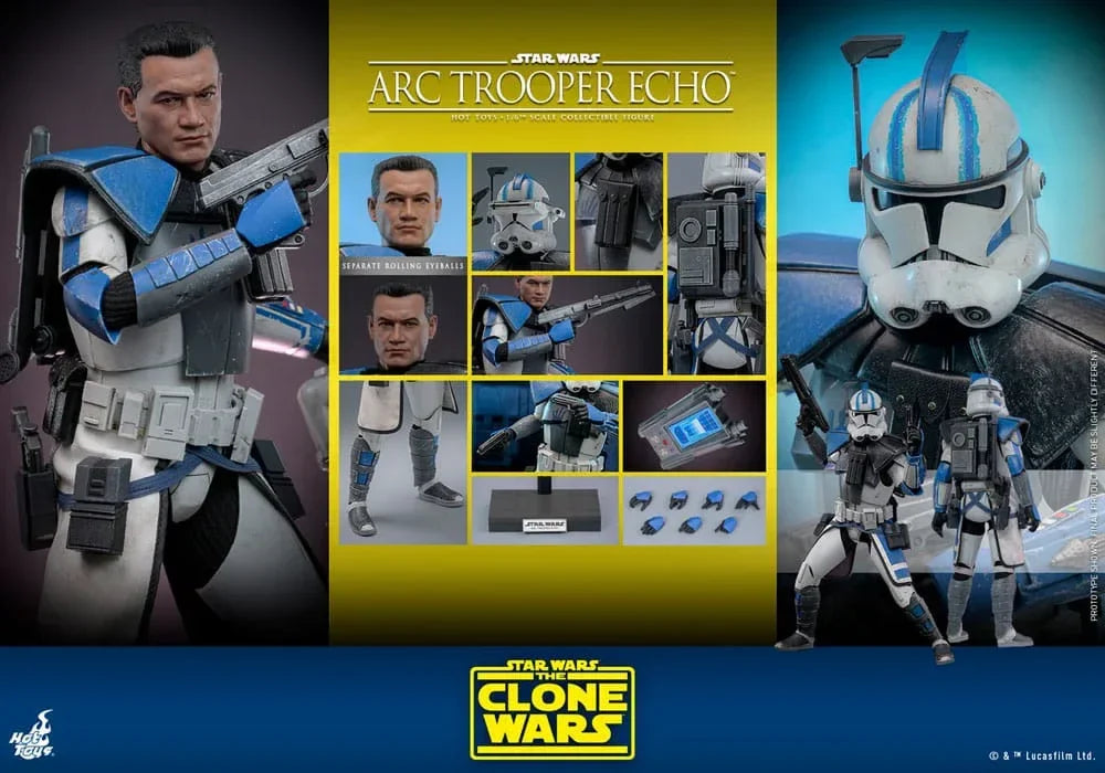 Star Wars: The Clone Wars Action Figur 1/6 Arc Trooper Echo 30 cm Hot Toys