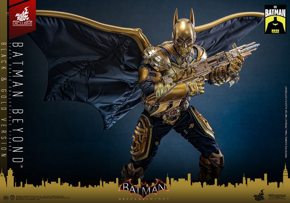 Batman: Arkham Knight Videogame Masterpiece Action Figur 1/6 Batman Beyond (Svart & Guld Version) 32 cm Hot Toys
