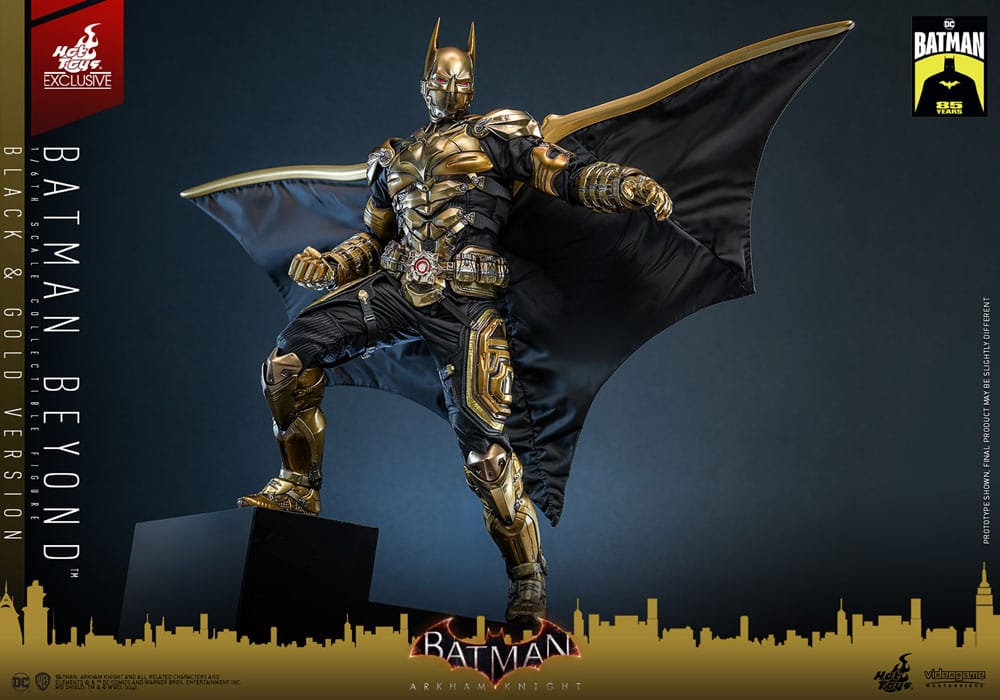 Batman: Arkham Knight Videogame Masterpiece Action Figur 1/6 Batman Beyond (Svart & Guld Version) 32 cm Hot Toys