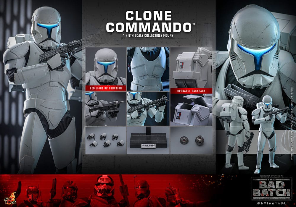 Star Wars: The Bad Batch Action Figur 1/6 Clone Commando 30 cm Hot Toys
