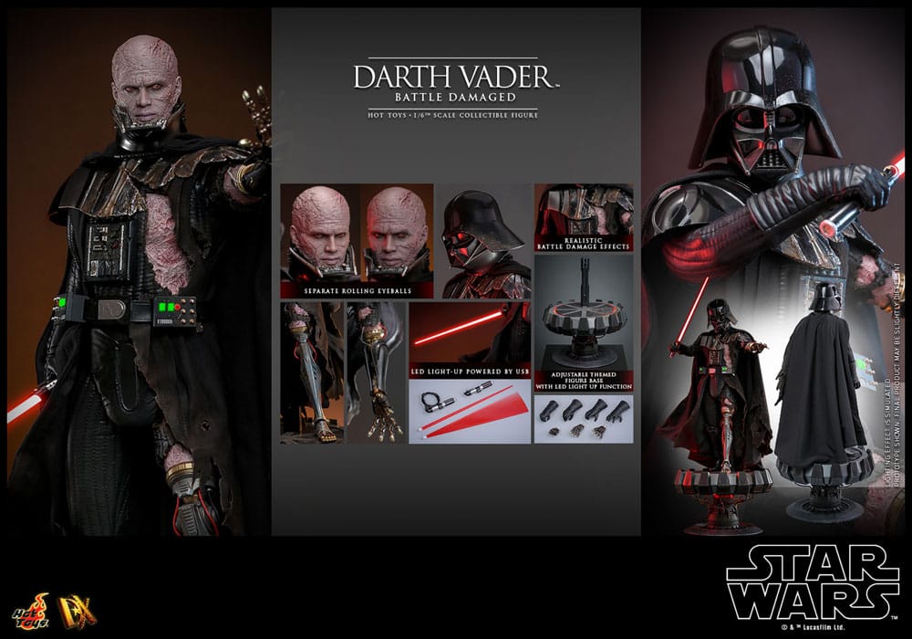 Star Wars Action Figur 1/6 Darth Vader (Battle Damaged) 35 cm Hot Toys