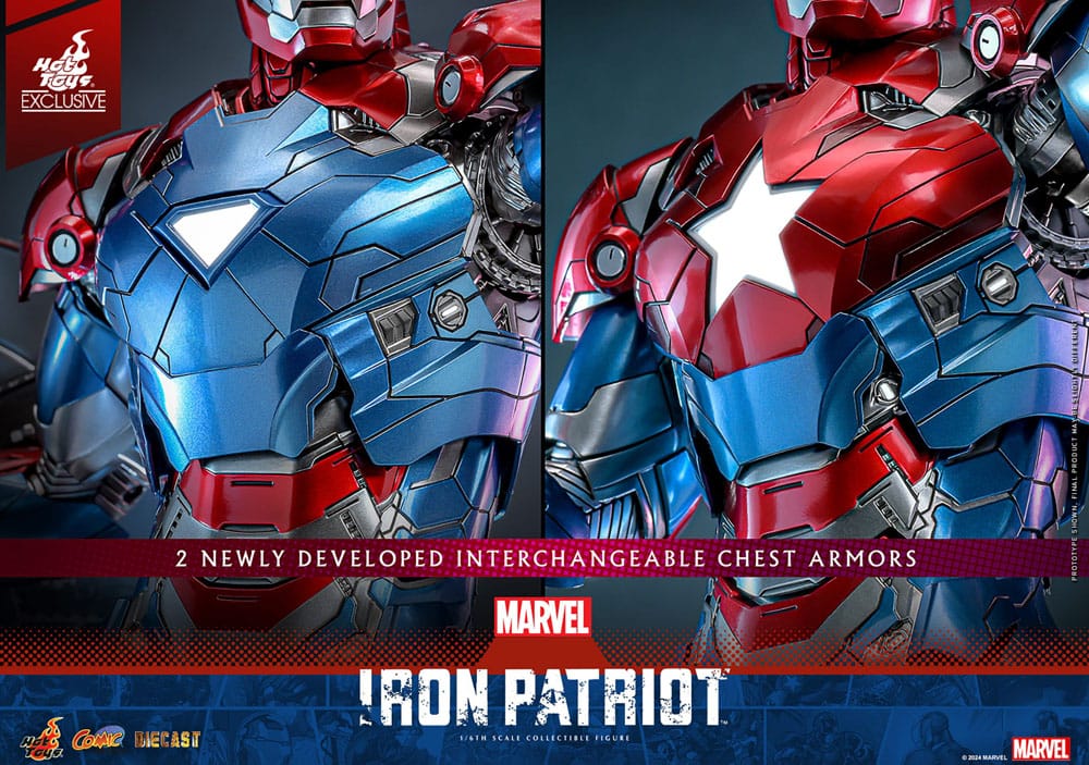 Marvel Diecast Iron Patriot Actionfigur 1/6 Hot Toys Hot Toys