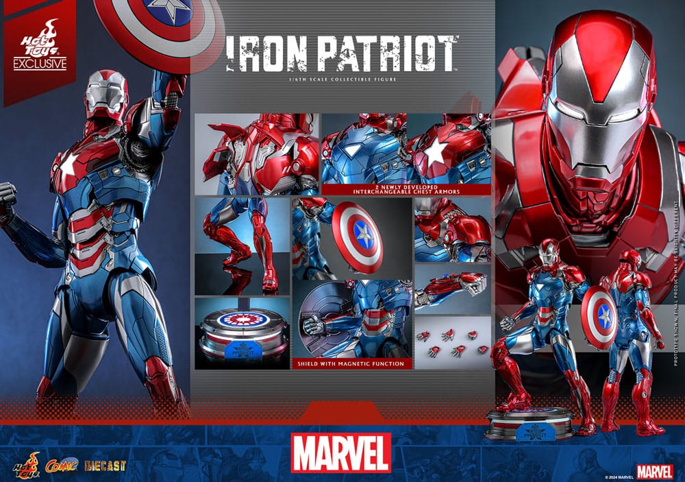 Marvel Diecast Iron Patriot Actionfigur 1/6 Hot Toys Hot Toys