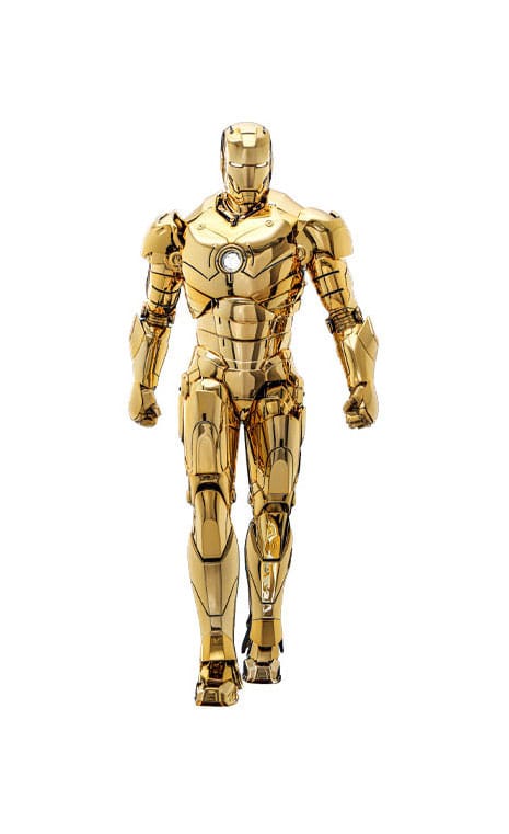 Iron Man Movie Masterpiece Diecast Action Figur 1/6 Mark III (Guldversion) Hot Toys