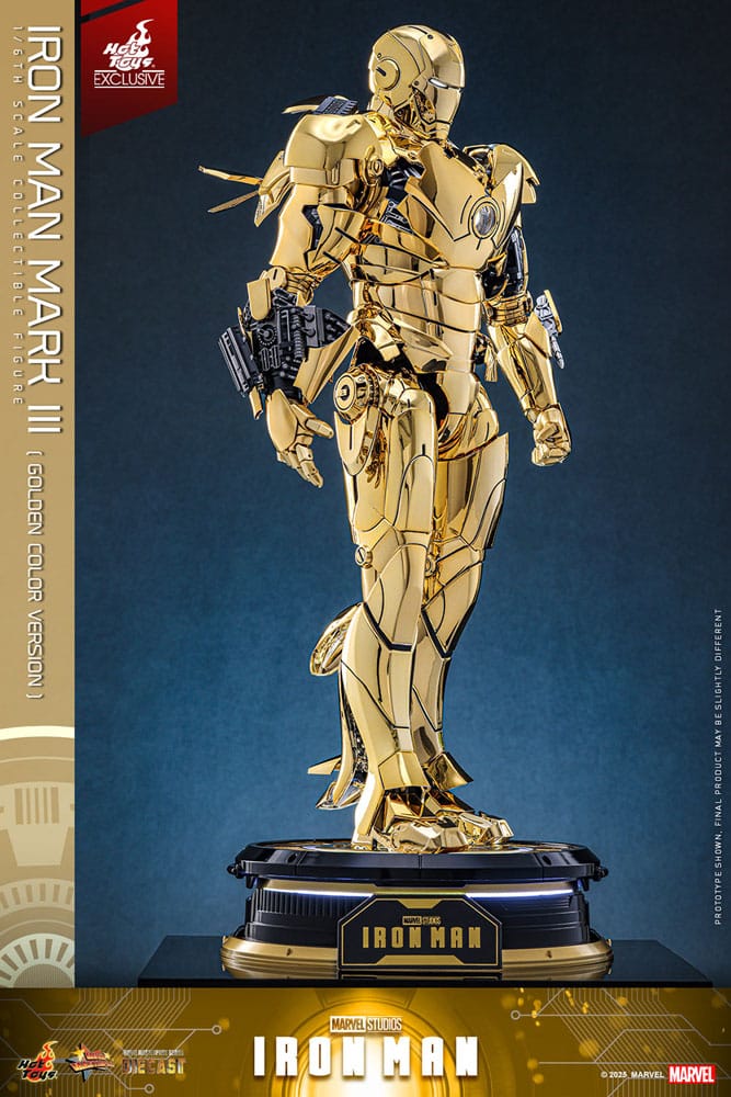 Iron Man Movie Masterpiece Diecast Action Figur 1/6 Mark III (Guldversion) Hot Toys