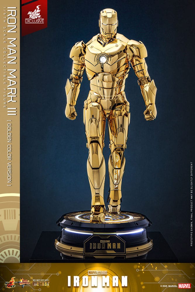 Iron Man Movie Masterpiece Diecast Action Figur 1/6 Mark III (Guldversion) Hot Toys