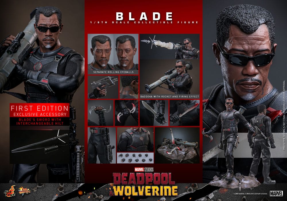 Deadpool & Wolverine Movie Masterpiece Action Figur 1/6 Blade 30 cm Hot Toys