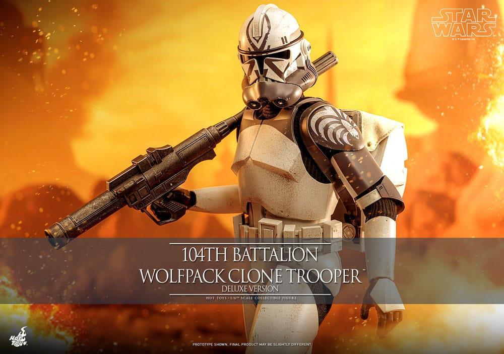 Star Wars The Clone Wars Action Figur 1/6 104th Battalion Wolfpack Clone Trooper Deluxe Version 30 cm Hot Toys