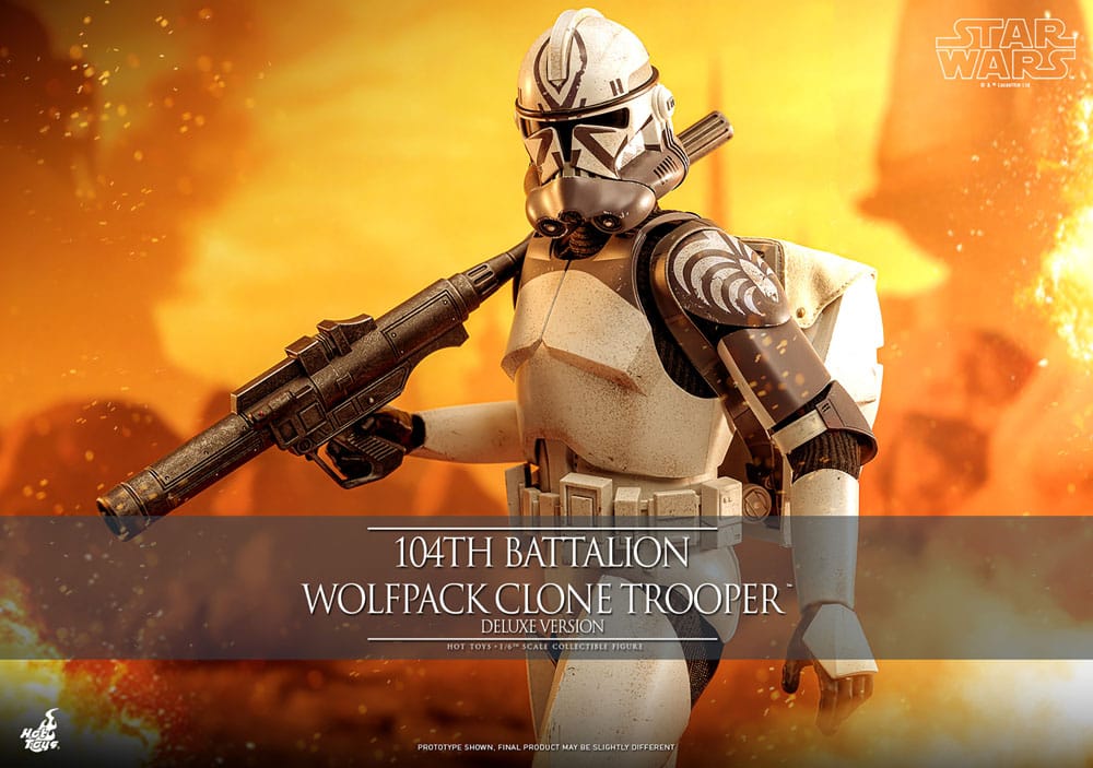 Star Wars The Clone Wars Action Figur 1/6 104th Battalion Wolfpack Clone Trooper Deluxe Version 30 cm Hot Toys