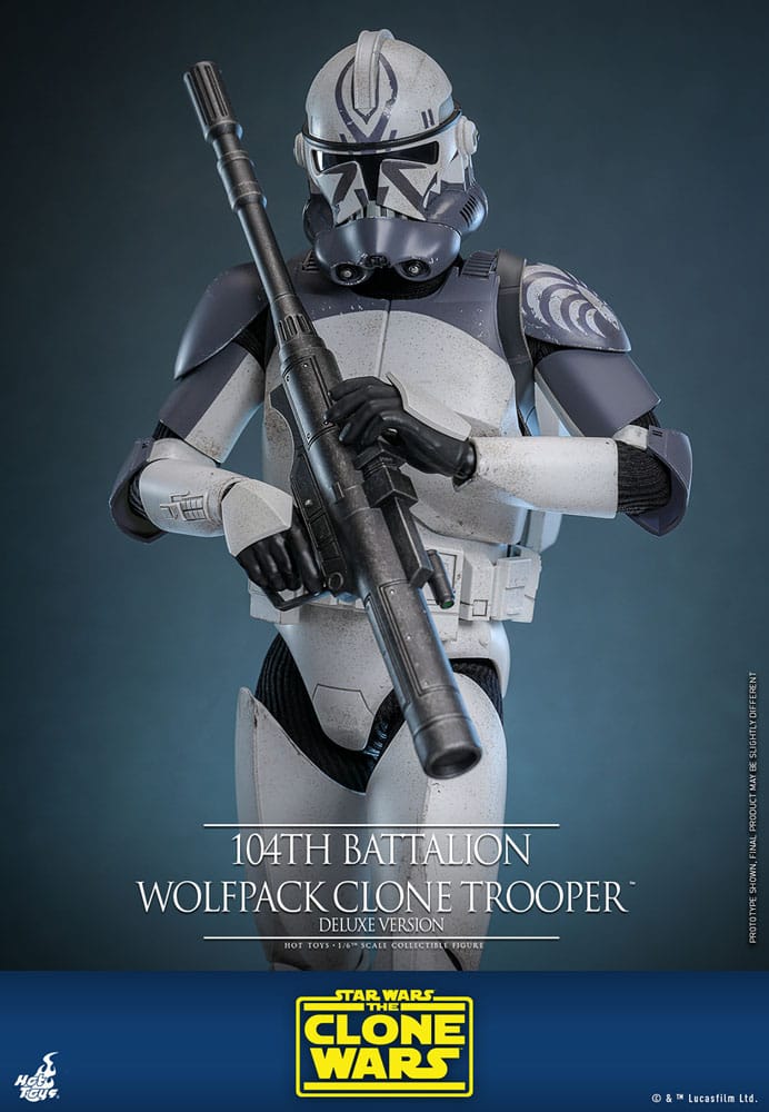 Star Wars The Clone Wars Action Figur 1/6 104th Battalion Wolfpack Clone Trooper Deluxe Version 30 cm Hot Toys