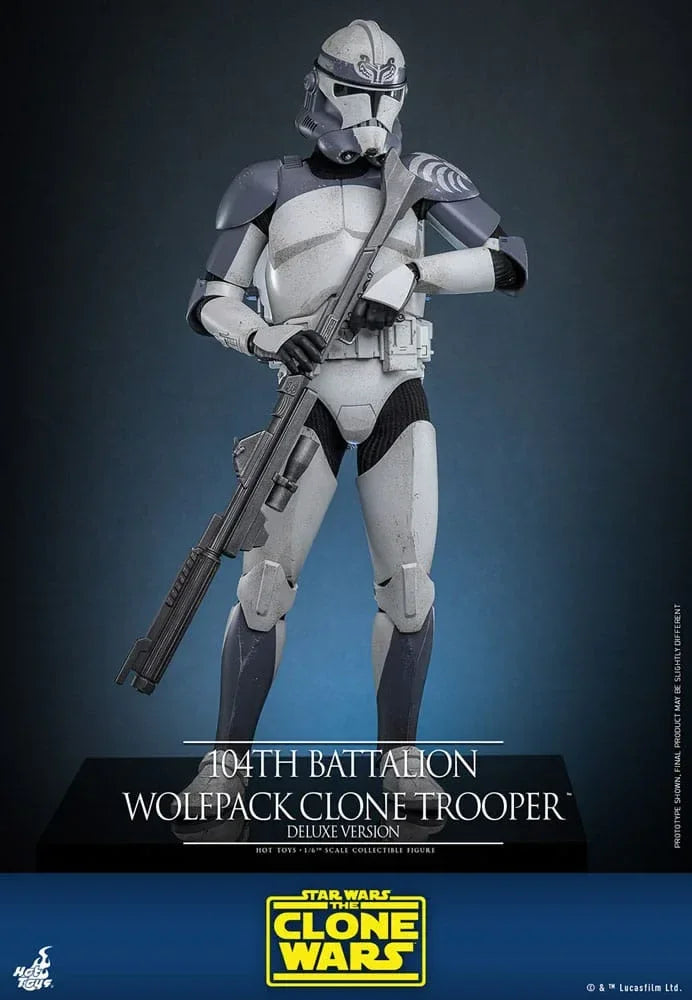 Star Wars The Clone Wars Action Figur 1/6 104th Battalion Wolfpack Clone Trooper Deluxe Version 30 cm Hot Toys