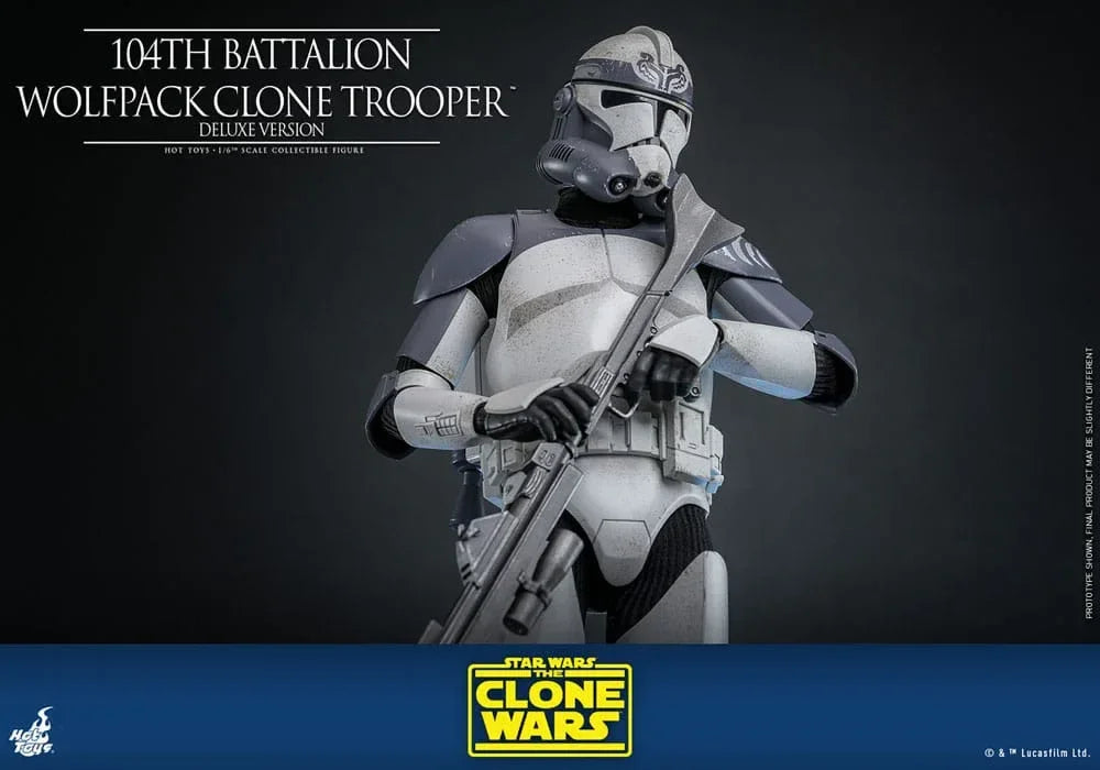 Star Wars The Clone Wars Action Figur 1/6 104th Battalion Wolfpack Clone Trooper Deluxe Version 30 cm Hot Toys