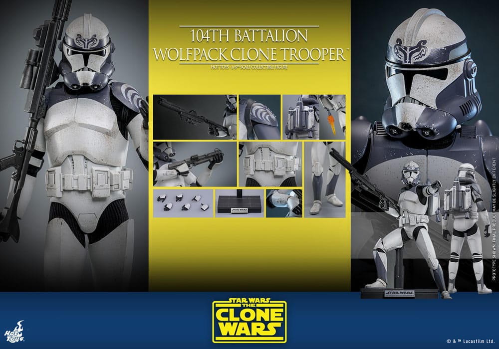 Star Wars The Clone Wars Action Figur 1/6 104th Battalion Wolfpack Clone Trooper 30 cm Hot Toys