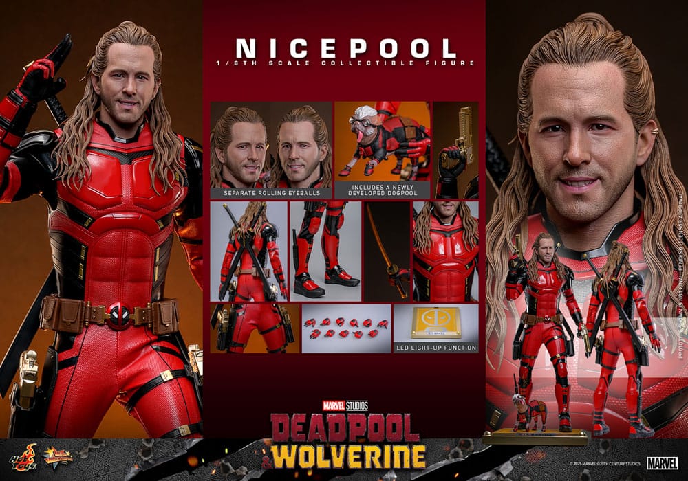 Deadpool & Wolverine Movie Masterpiece Action Figur 1/6 Nicepool 30 cm Hot Toys