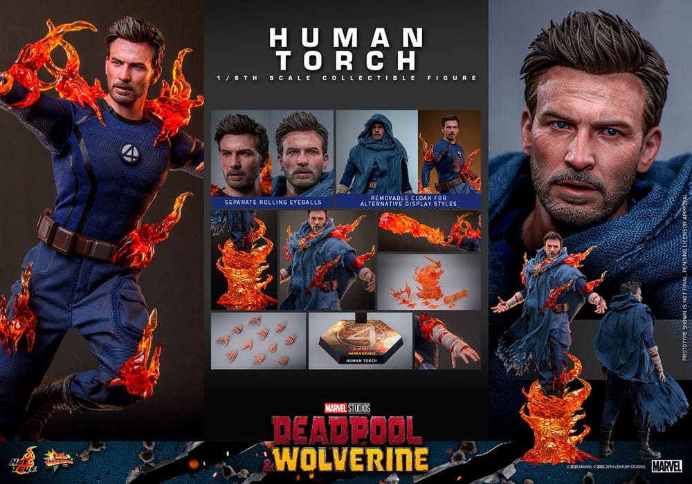 Deadpool & Wolverine Movie Masterpiece Action Figur 1/6 Human Torch 31 cm Hot Toys