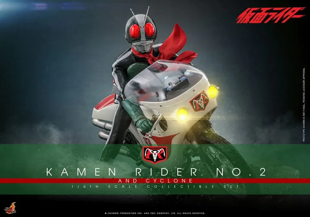 Kamen Rider 1/6 Kamen Rider No. 2 och Cyclone 30 cm Hot Toys