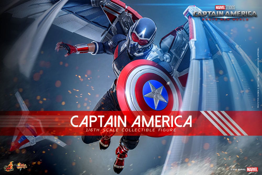 Captain America: Brave New World Movie Masterpiece Action Figur 1/6 Captain America 30 cm Hot Toys