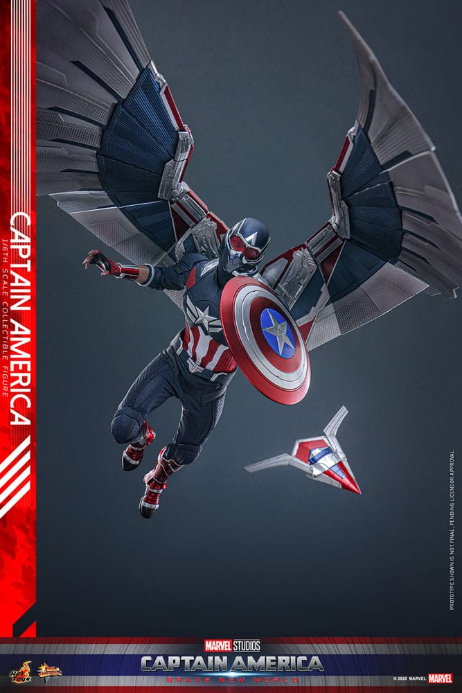Captain America: Brave New World Movie Masterpiece Action Figur 1/6 Captain America 30 cm Hot Toys