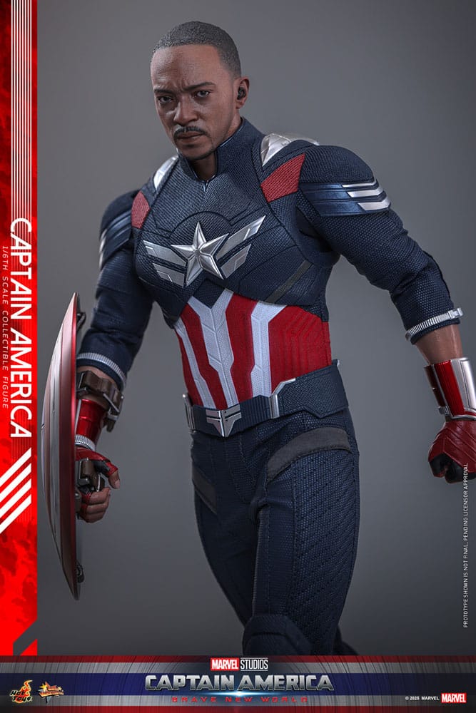 Captain America: Brave New World Movie Masterpiece Action Figur 1/6 Captain America 30 cm Hot Toys