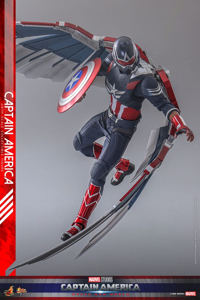 Captain America: Brave New World Movie Masterpiece Action Figur 1/6 Captain America 30 cm Hot Toys