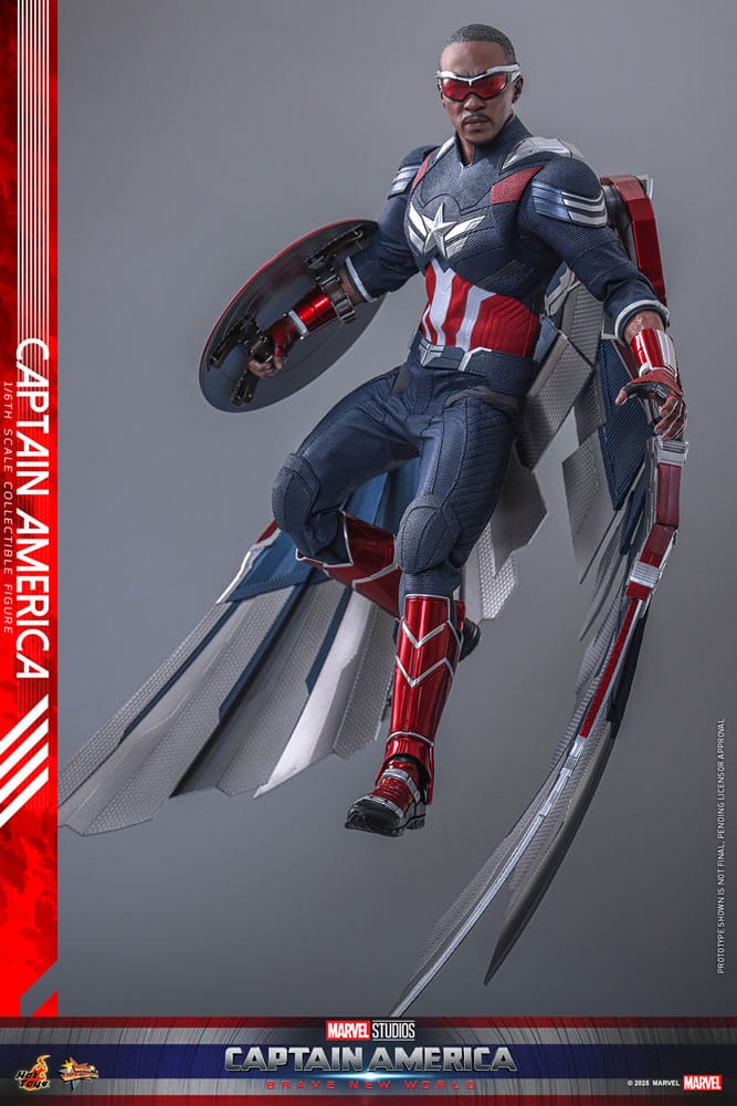 Captain America: Brave New World Movie Masterpiece Action Figur 1/6 Captain America 30 cm Hot Toys