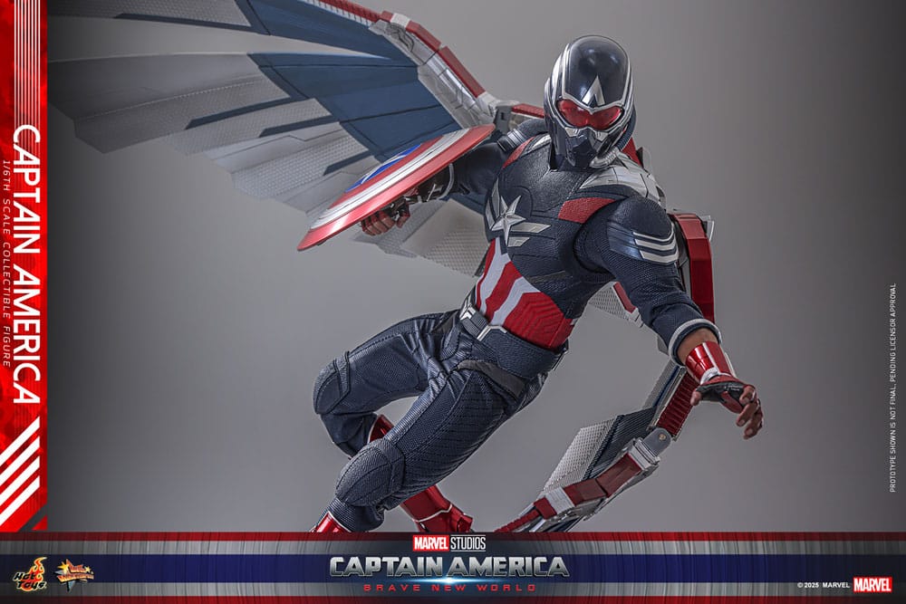 Captain America: Brave New World Movie Masterpiece Action Figur 1/6 Captain America 30 cm Hot Toys