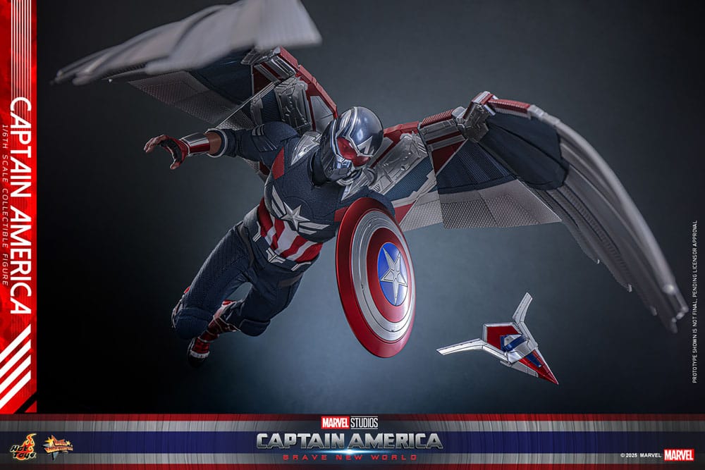 Captain America: Brave New World Movie Masterpiece Action Figur 1/6 Captain America 30 cm Hot Toys