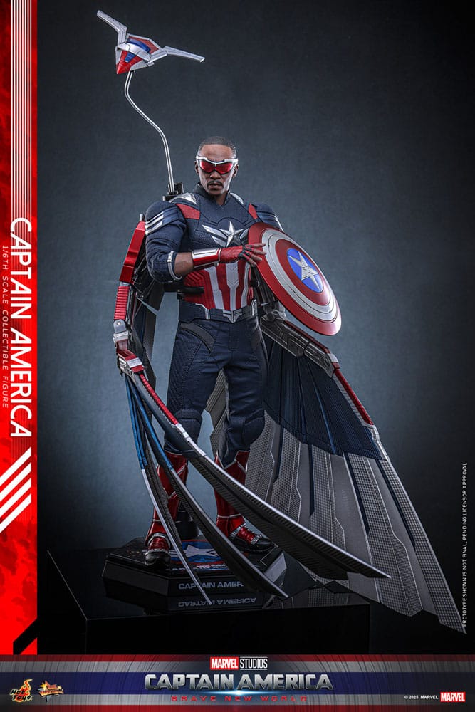 Captain America: Brave New World Movie Masterpiece Action Figur 1/6 Captain America 30 cm Hot Toys