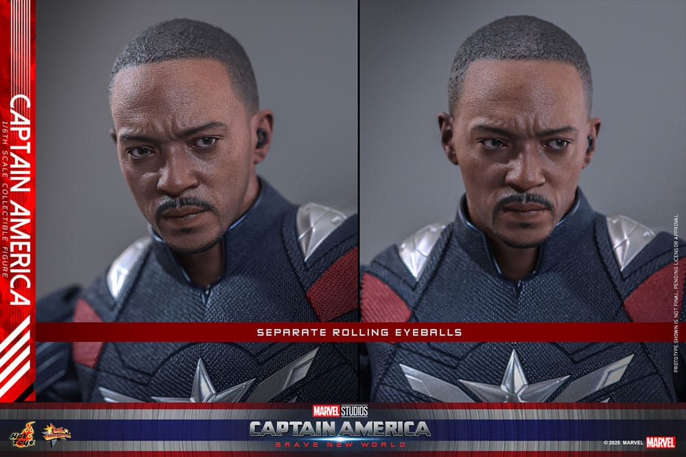 Captain America: Brave New World Movie Masterpiece Action Figur 1/6 Captain America 30 cm Hot Toys