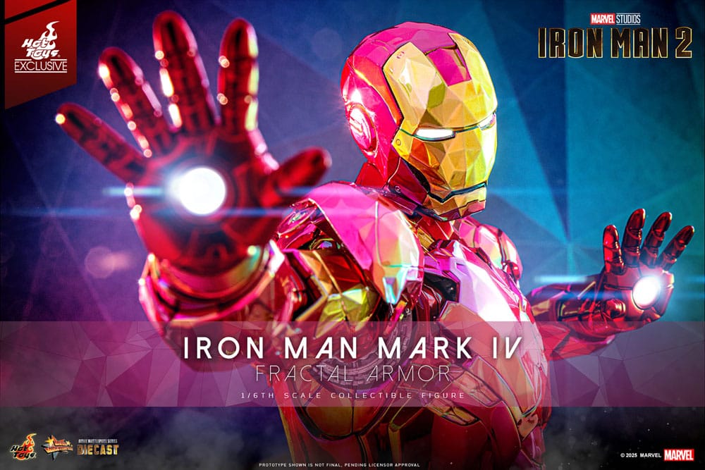 Iron Man Movie Masterpiece Diecast Action Figur 1/6 Iron Man Mark VI (Fractal Armor) Hot Toys Exclusive 33 cm Hot Toys