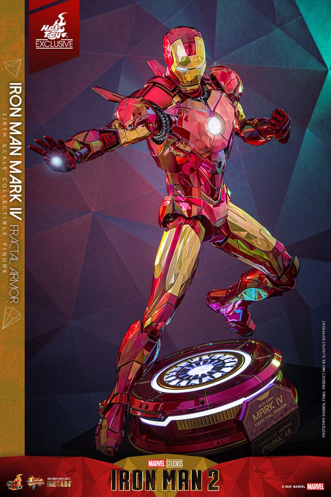 Iron Man Movie Masterpiece Diecast Action Figur 1/6 Iron Man Mark VI (Fractal Armor) Hot Toys Exclusive 33 cm Hot Toys