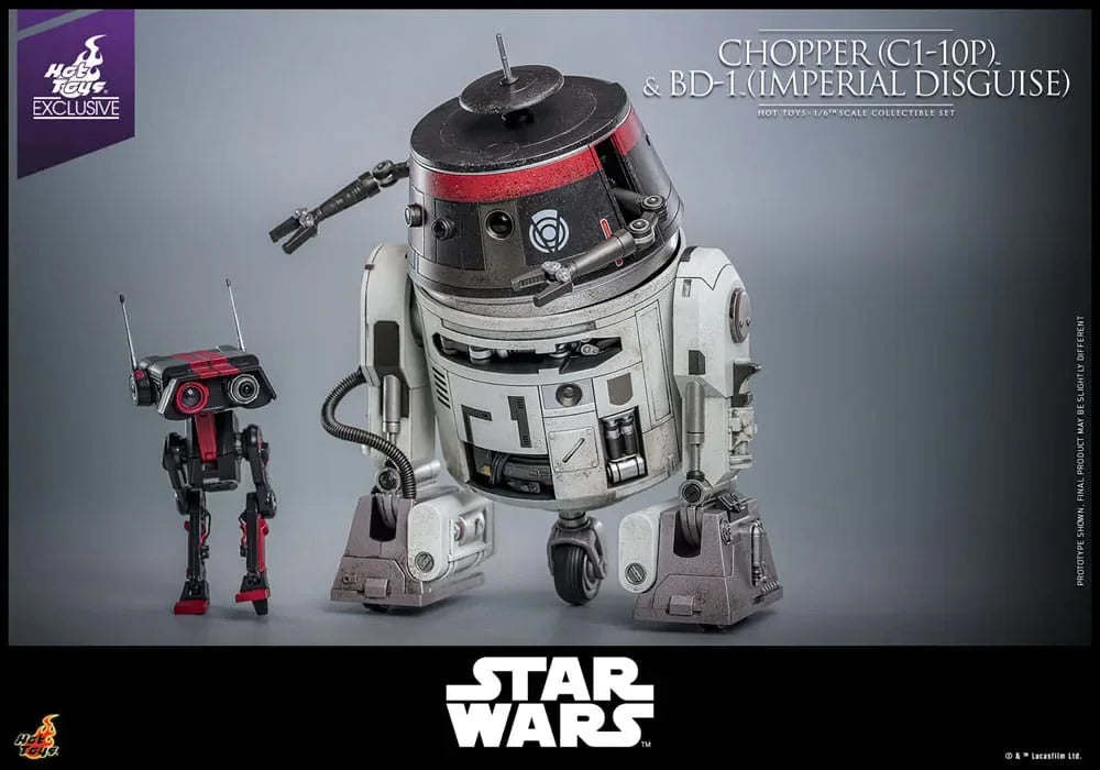 Star Wars Action Figur Set 1/6 Chopper (C1-10P&trade;) & BD-1&trade; (Imperial Disguise) 18 cm & 8 cm Hot Toys