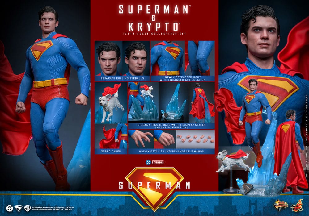 Superman (2025) Movie Masterpiece Action Figur 1/6 Superman & Krypto 33 cm Hot Toys