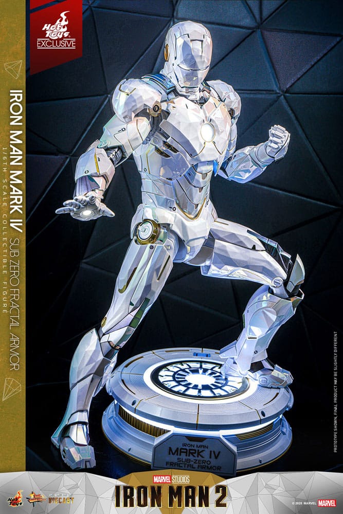 Iron Man 2 Movie Masterpiece Diecast Action Figur 1/6 Iron Man Mark IV (Sub-Zero Fractal Armor) - Hot Toys Exclusive 33 cm Hot Toys