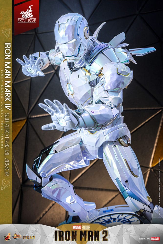 Iron Man 2 Movie Masterpiece Diecast Action Figur 1/6 Iron Man Mark IV (Sub-Zero Fractal Armor) - Hot Toys Exclusive 33 cm Hot Toys