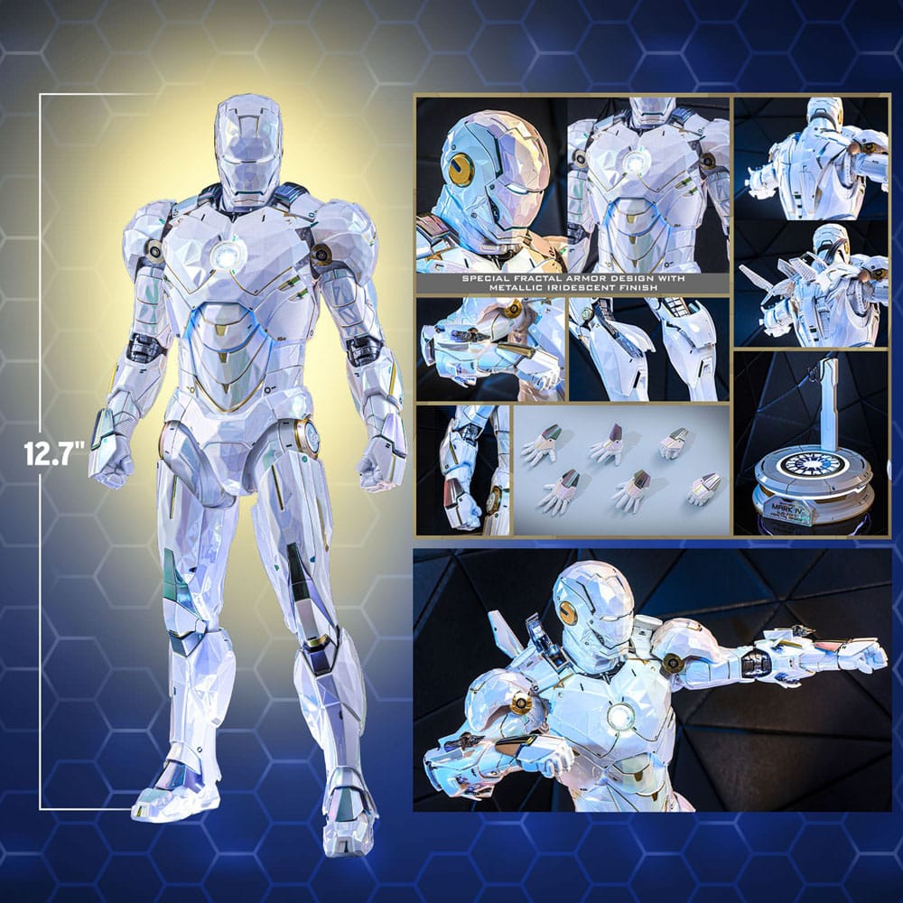 Iron Man 2 Movie Masterpiece Diecast Action Figur 1/6 Iron Man Mark IV (Sub-Zero Fractal Armor) - Hot Toys Exclusive 33 cm Hot Toys