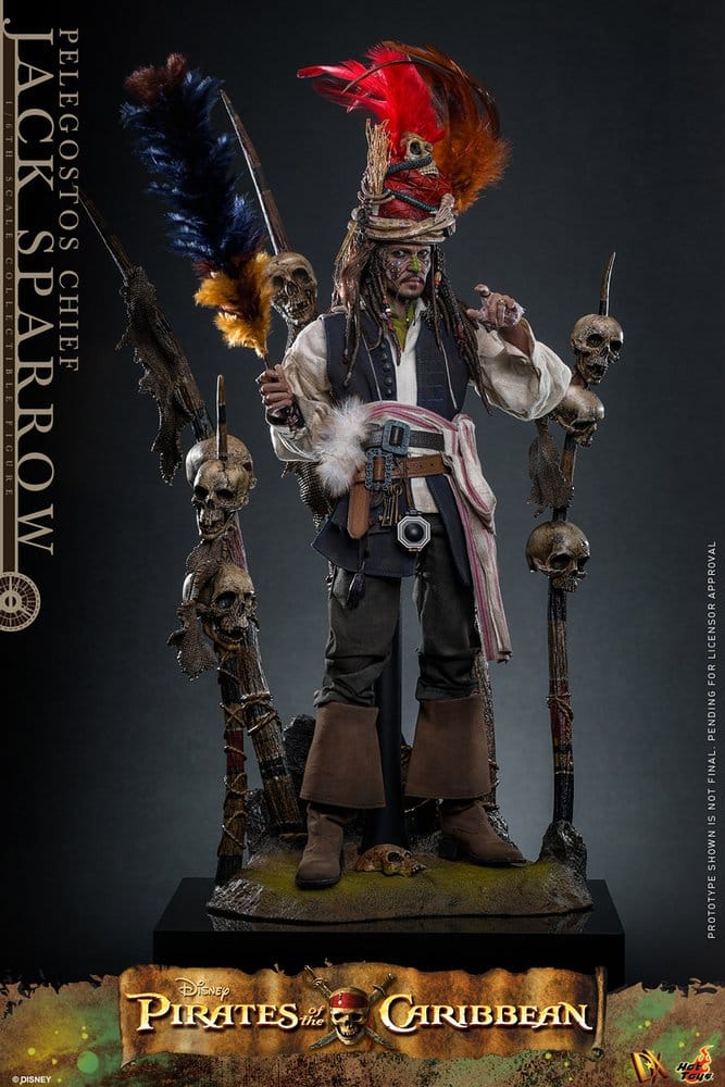 Pirates of the Caribbean: Dead Man's Chest Action DX Figur 1/6 Pelegostos Hövding Jack Sparrow 30 cm
