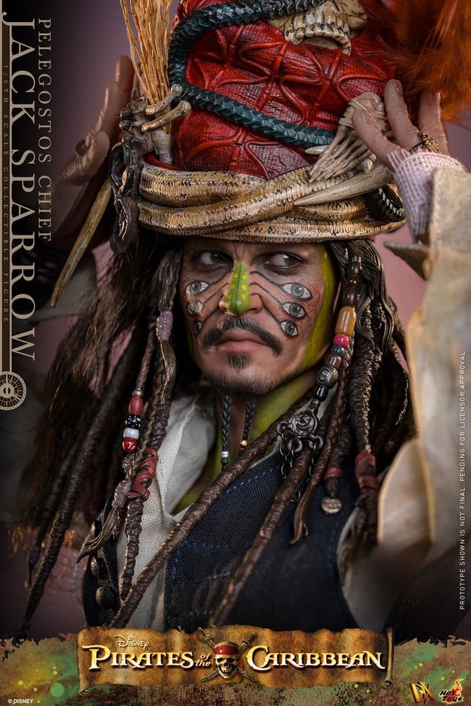 Pirates of the Caribbean: Dead Man's Chest Action DX Figur 1/6 Pelegostos Hövding Jack Sparrow 30 cm