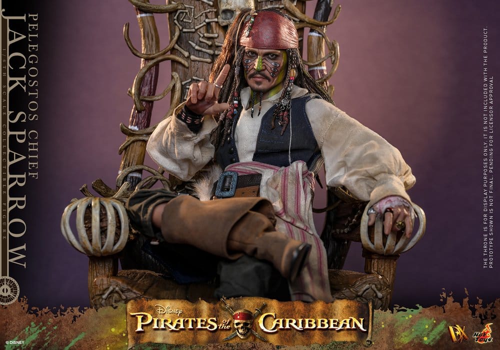 Pirates of the Caribbean: Dead Man's Chest Action DX Figur 1/6 Pelegostos Hövding Jack Sparrow 30 cm
