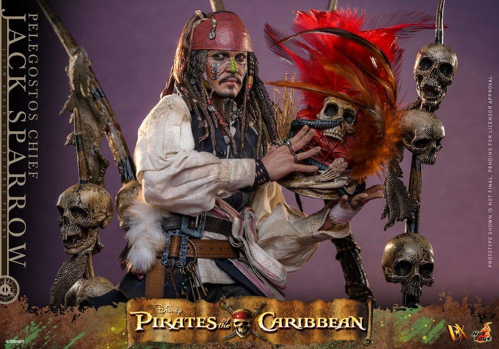 Pirates of the Caribbean: Dead Man's Chest Action DX Figur 1/6 Pelegostos Hövding Jack Sparrow 30 cm