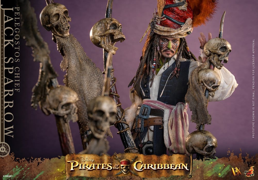 Pirates of the Caribbean: Dead Man's Chest Action DX Figur 1/6 Pelegostos Hövding Jack Sparrow 30 cm